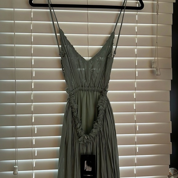 Nova Babe Long Flowy Boho Chic Grecian Low back Tank Dress! Stunning!😍 NWT - Picture 7 of 10